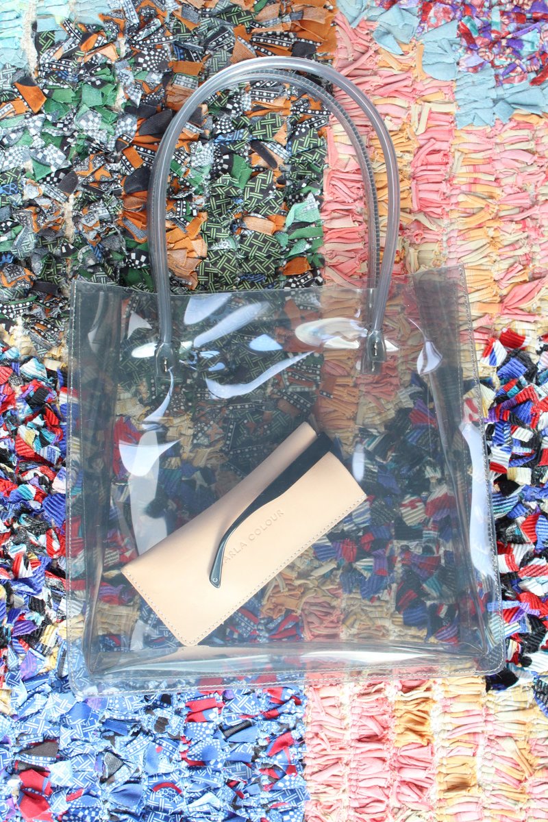 Maryam Nassir Zadeh MNZ Anais Tote Grey Perspex | Garmentory 