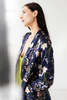 Silk Floral Design Robe  - Thumbnail 3