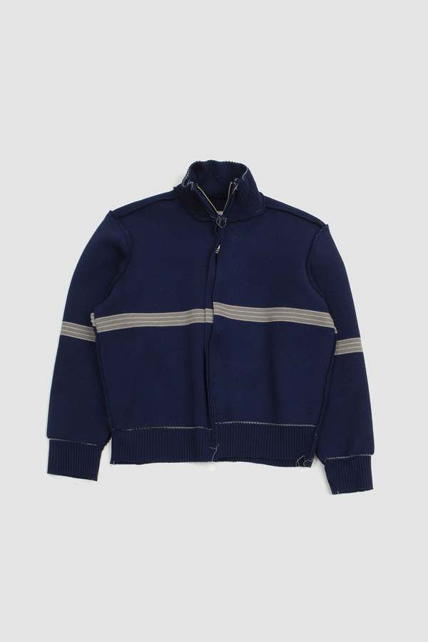 Camiel Fortgens Rib Zip-Up - Stripe Navy | Garmentory