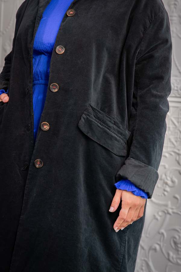 H+ Hannoh Wessel Marta Velvet Coat - Black | Garmentory
