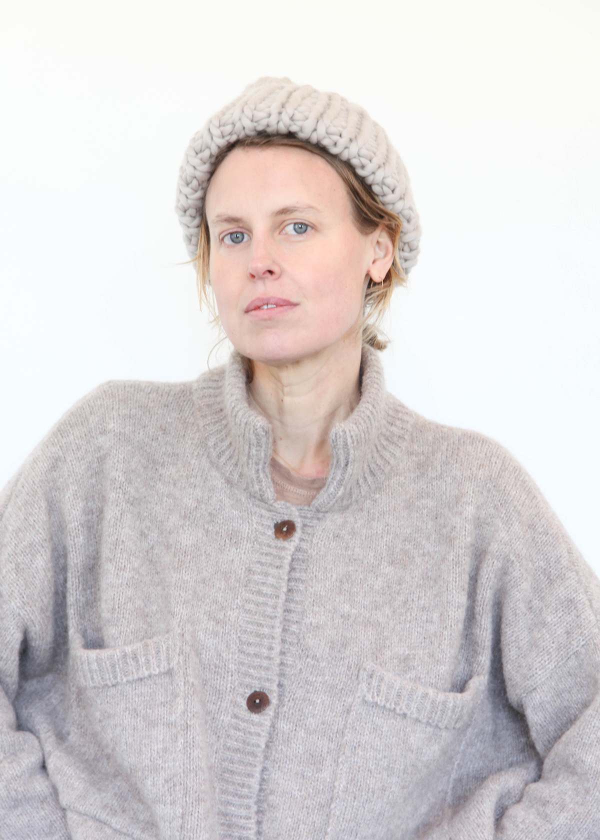 NWOT Meg Cohen 100% Wool Fisherman Blue Soft Roving Beanie Hat Chunky Knit New Beanie 100% Wool Beanies Multicolor for Women for sale | eBay main image 3