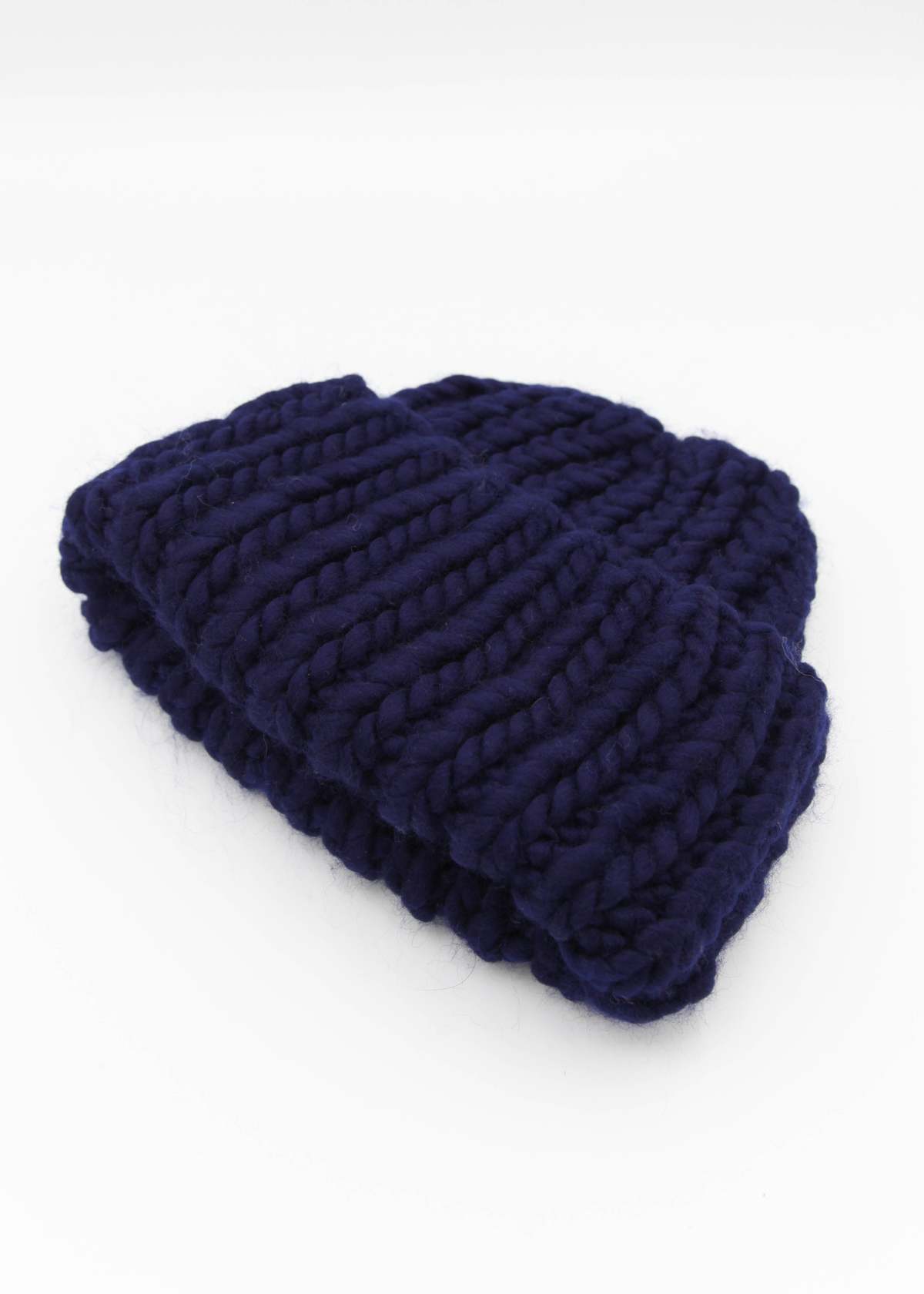 NWOT Meg Cohen 100% Wool Fisherman Blue Soft Roving Beanie Hat Chunky Knit New Beanie 100% Wool Beanies Multicolor for Women for sale | eBay main image 4
