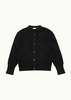 AMOMENTO Rib-knit Cardigan - Black - Thumbnail 5