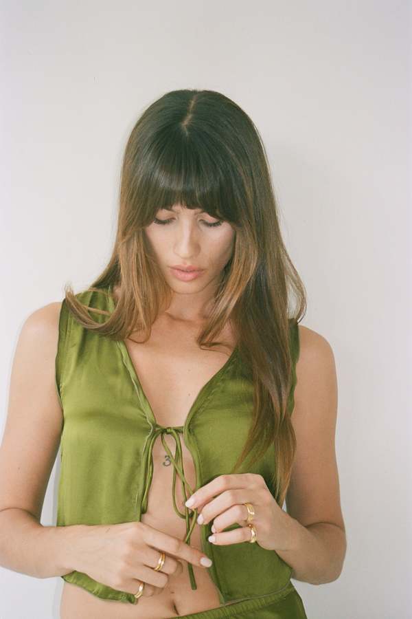 Bahhgoose Rio Tie Top - Pistachio