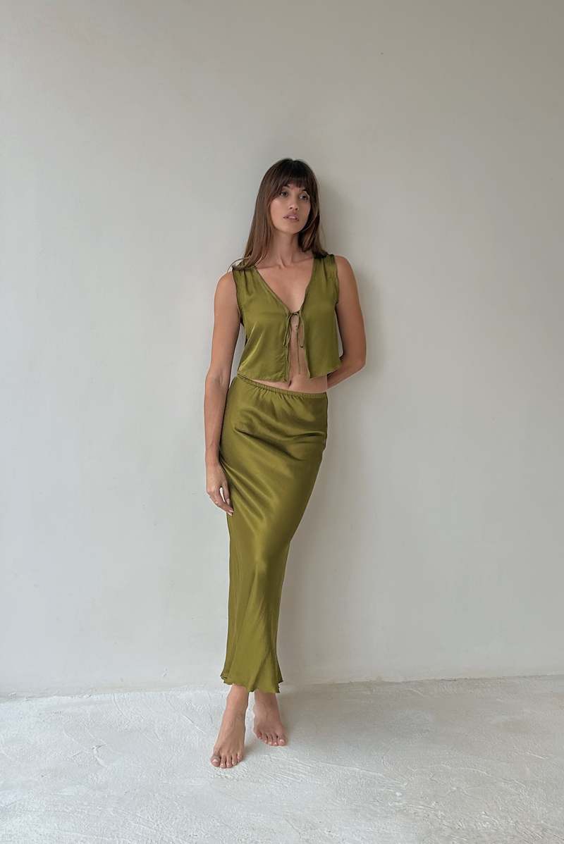 Bahhgoose Rio Tie Top - Pistachio Bahhgoose Rio Tie Top - Pistachio