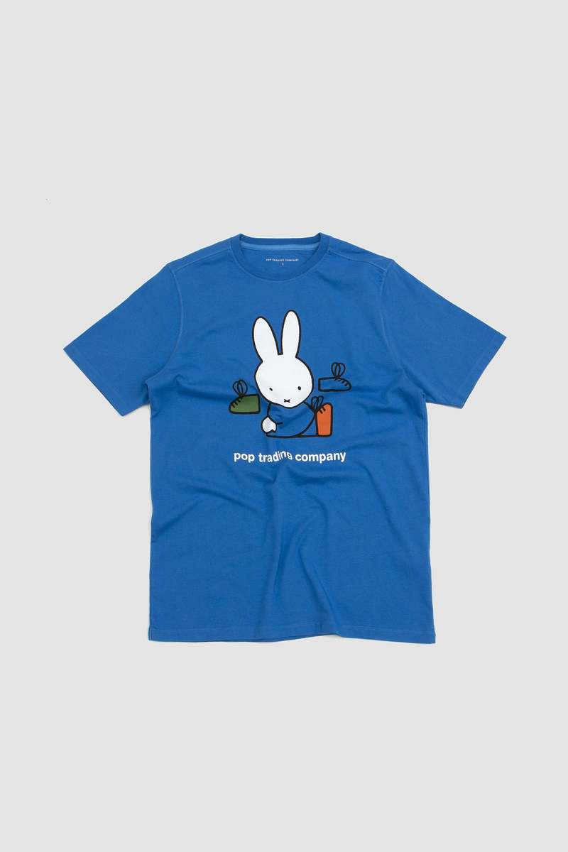 Pop Trading Company Miffy Footwear T-Shirt - Blue | Garmentory