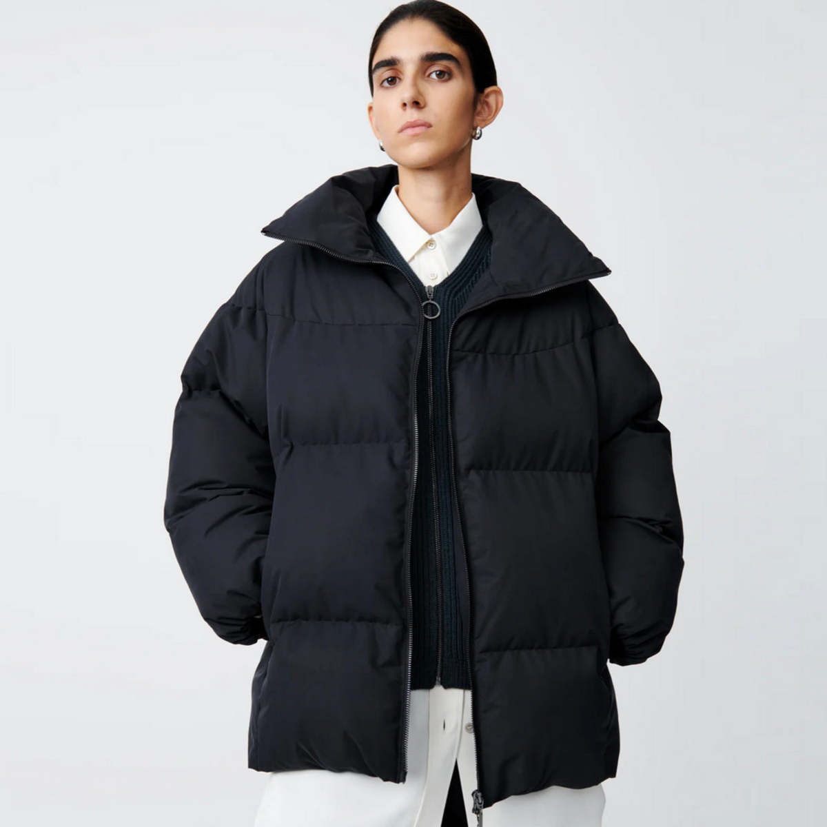 Studio Nicholson Basel Eco-Down Jacket - Dark Navy | Garmentory