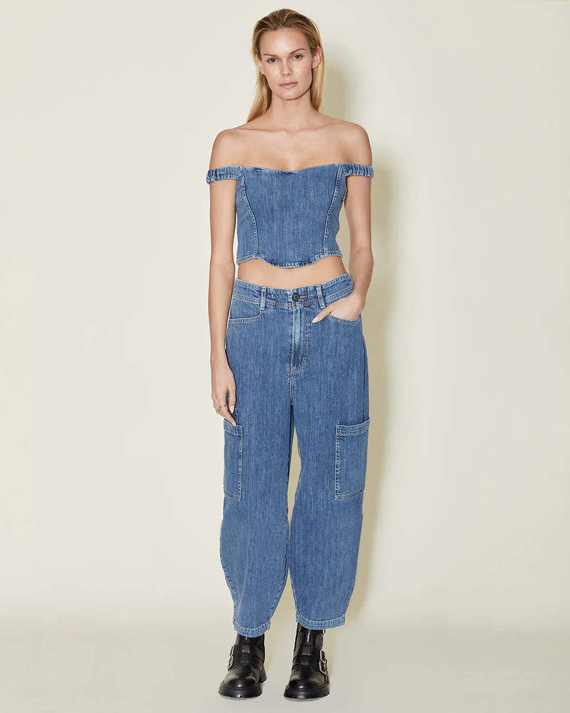 【oan】Jess Balloon Cargo Denim cut-off big pocket denim balloon pt - PEARCLAN | 60% - Asian