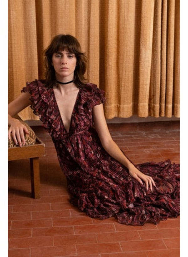 sabina musayev brown dress Sabina Musayev Brown One Shoulder Ruched Maxi Dress UK M