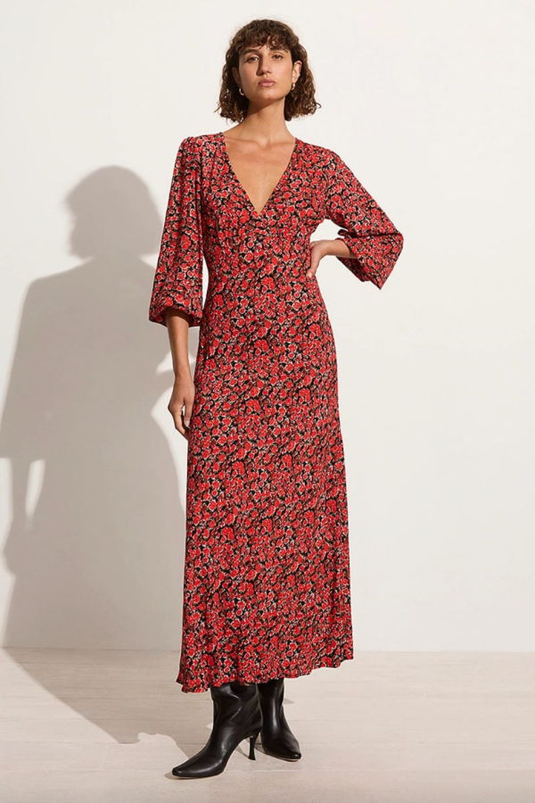 Faithfull The Brand Marcia Midi Dress - Salem Floral