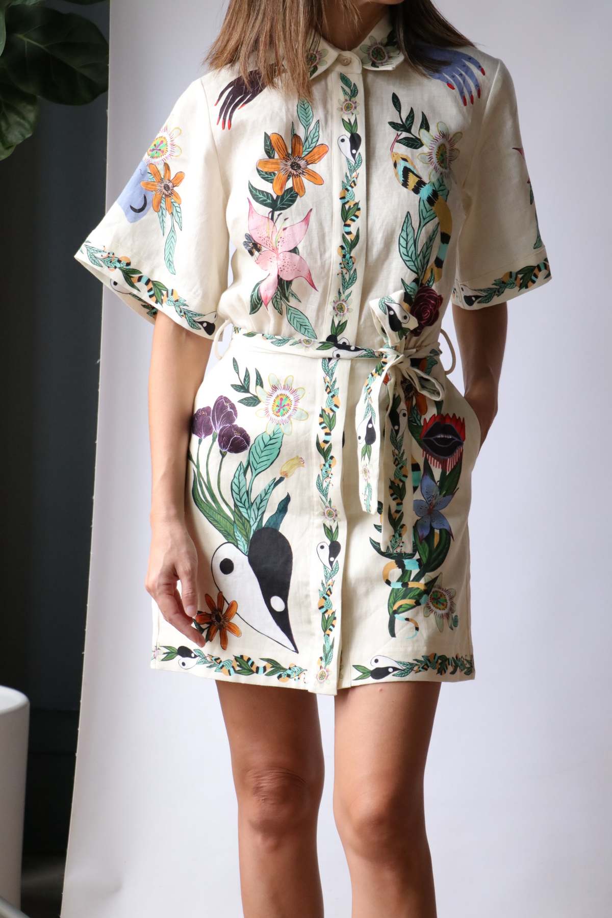 embroidered maxi dress long sleeve Elegant Embroidered Long Maxi Dress – Modest Arabic Style Jalabiya –  FineLook main image 1
