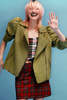 Eliza Faulkner Valentine Moto Jacket - Yellow Plaid - Thumbnail 1