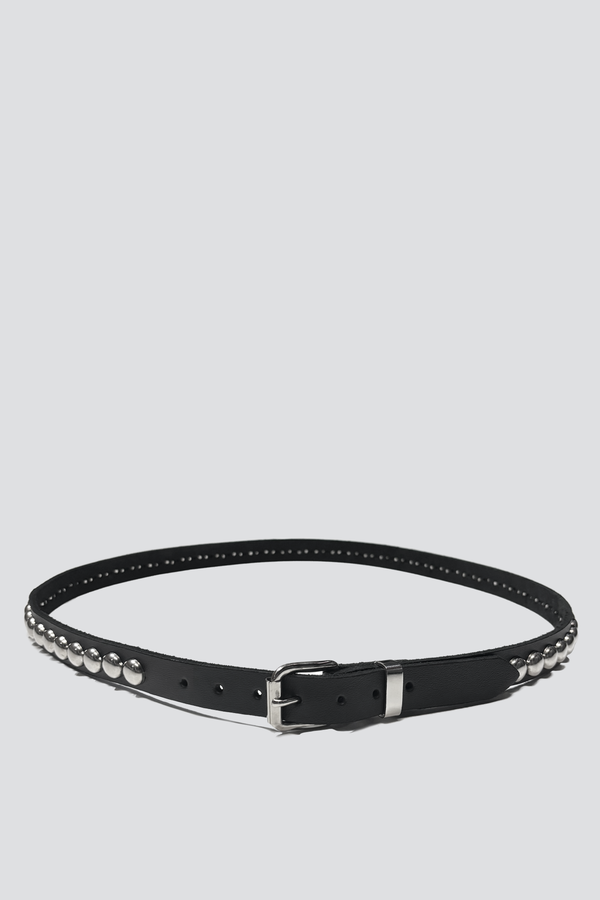 Assembly Leather Dome Stud Belt - Black