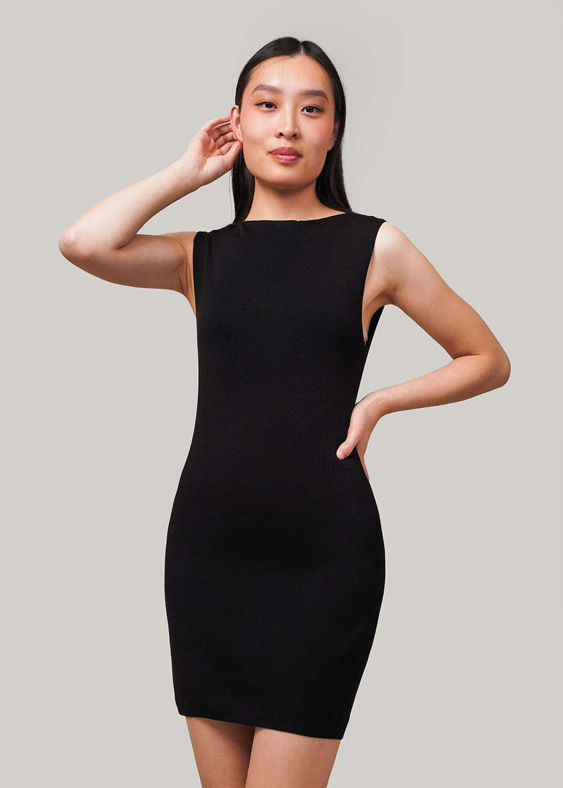 St. Agni Vas Knit Mini Dress - Black