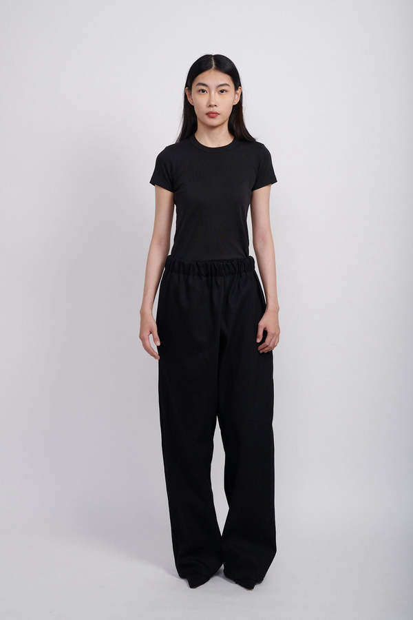 Ashley Rowe BAGGY DENIM PANTS - BLACK