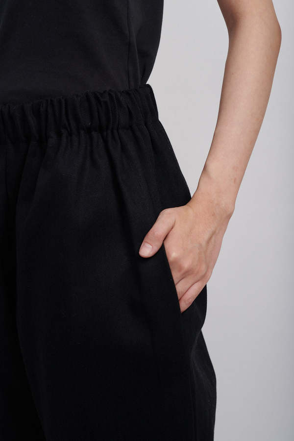Ashley Rowe BAGGY DENIM PANTS - BLACK