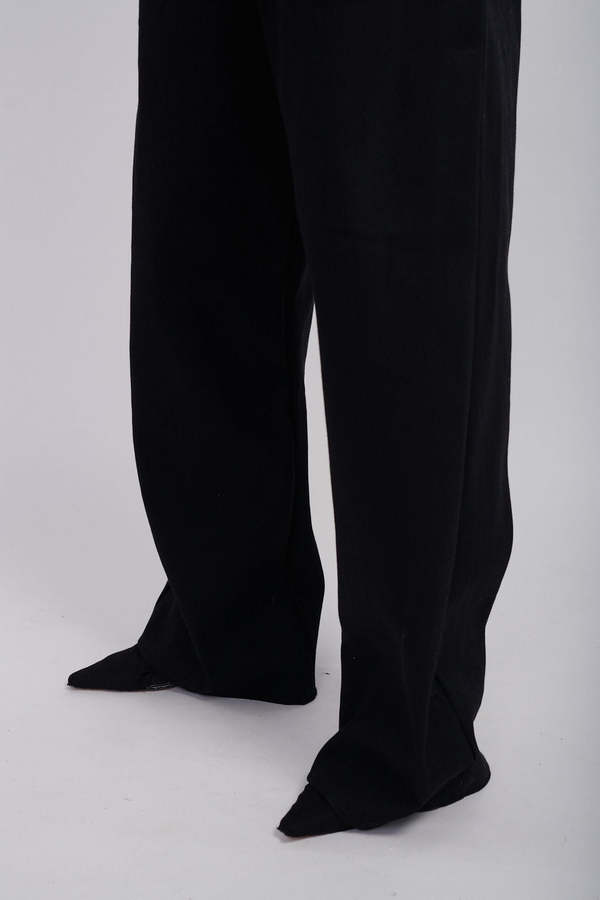 Ashley Rowe BAGGY DENIM PANTS - BLACK