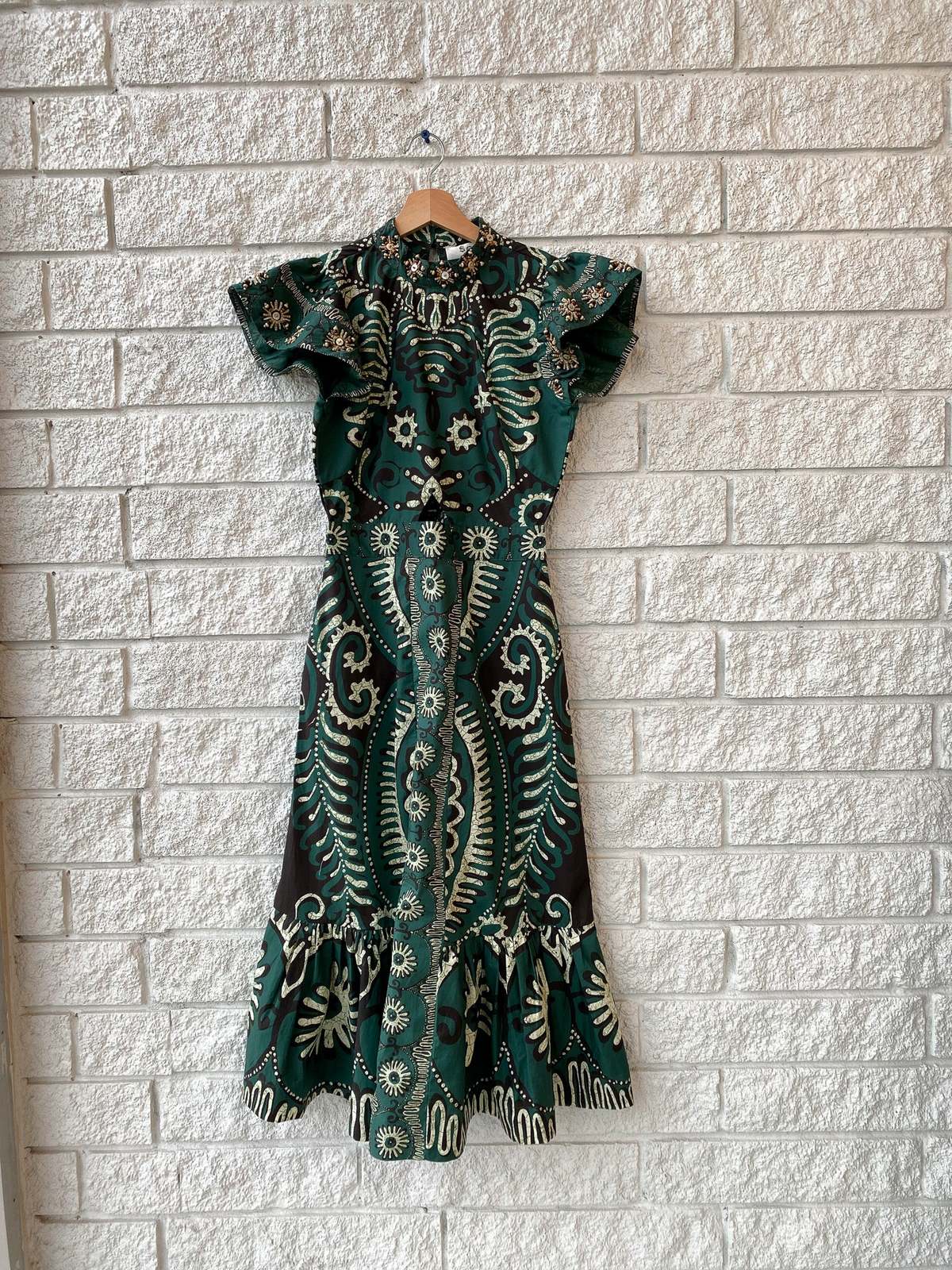 Sea NY Charlough Print Shortsleeve Cut Out Dress | Garmentory