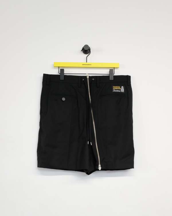 TAKAHIROMIYASHITA TheSoloist. / new reverse baggy zipper short pant/48/ウール/BLK/0004bSS23// TAKAHIROMIYASHITA The Soloist. Wool Reverse Baggy Zipper Short