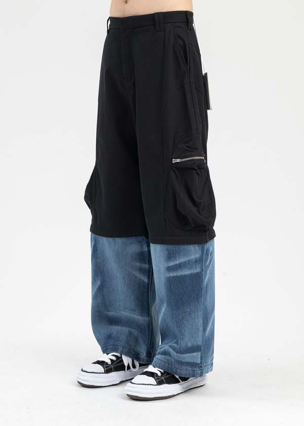 Namesake Felix Detachable Knee Cargo Jeans - Euphoric Black