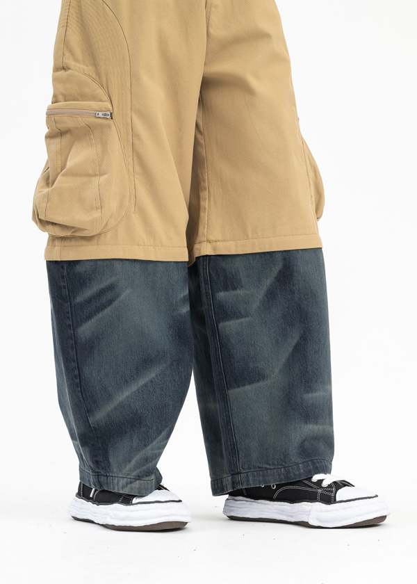 Namesake Felix Detachable Knee Cargo Jeans - Gobi Camel/Redeem 