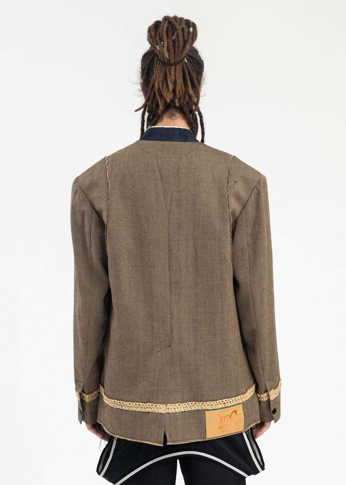 NAMESAKE OAK HERRINGBONE MARTIN CUTAWAY BLAZER - Multi | Garmentory