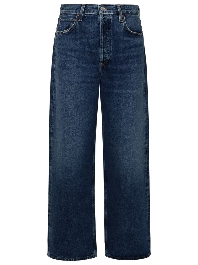 デニム・ジーパン Agolde Blue Jeans With Beltl Loops AGOLDE Luna Pieced Denim Barrel-Leg Jeans - W28 | Coggles