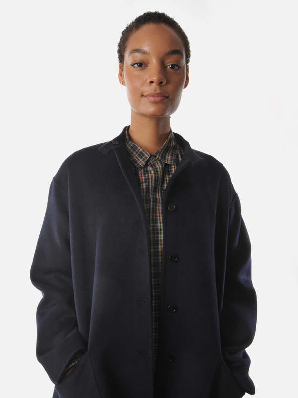 Manuelle Guibal John Cashmere Coat - Deep Navy | Garmentory