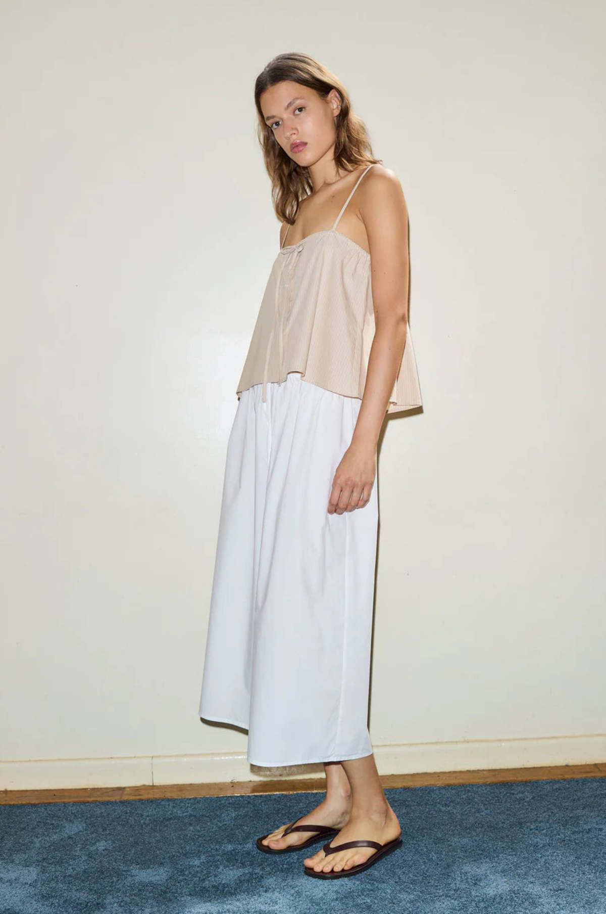 Deiji Studios Mid Cotton Skirt - White | Garmentory