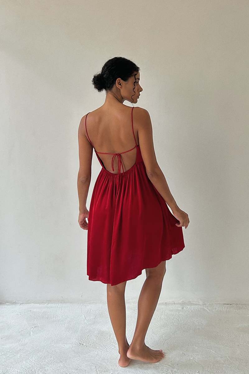 Bahhgoose Mini Rio Dress - Cherry Bahhgoose Mini Rio Dress - Cherry