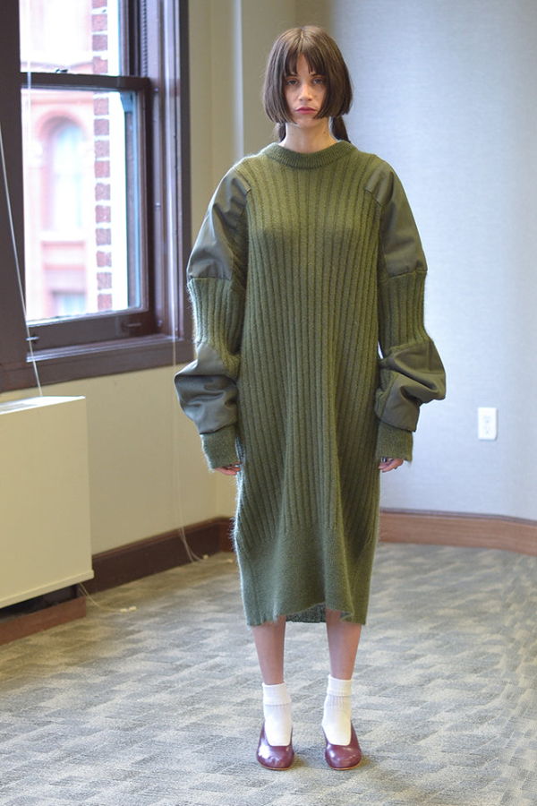 Vaquera Oversized Military Sweater - Khaki