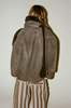 CAWLEY STUDIO Sheepskin Suede Shell with Scarf Jacket - Chocolate - Thumbnail 2