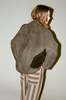 CAWLEY STUDIO Sheepskin Suede Shell with Scarf Jacket - Chocolate - Thumbnail 3