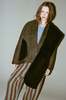 CAWLEY STUDIO Sheepskin Suede Shell with Scarf Jacket - Chocolate - Thumbnail 7