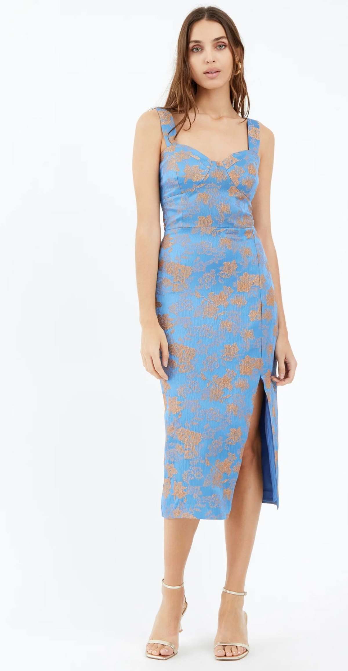 Greylin Anelie Dress - Blue/Copper | Garmentory