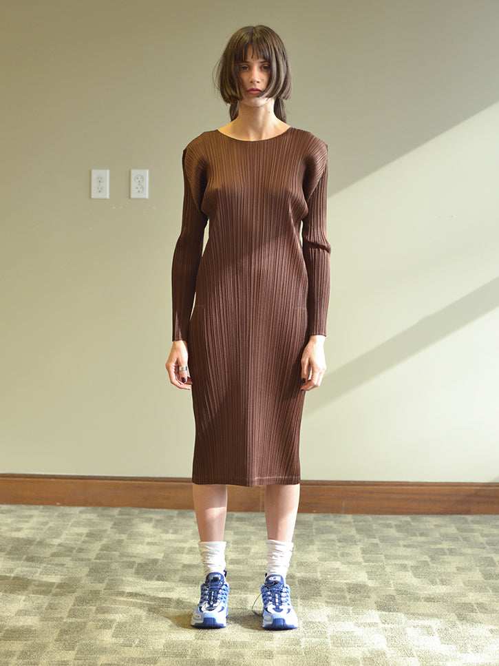 issey miyake brown dress NC Basics 4 Dress in Brown main image 0
