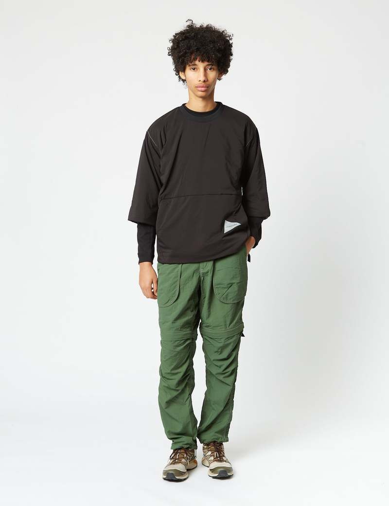 and wander/アルファエアT/MENS black／Lサイズ