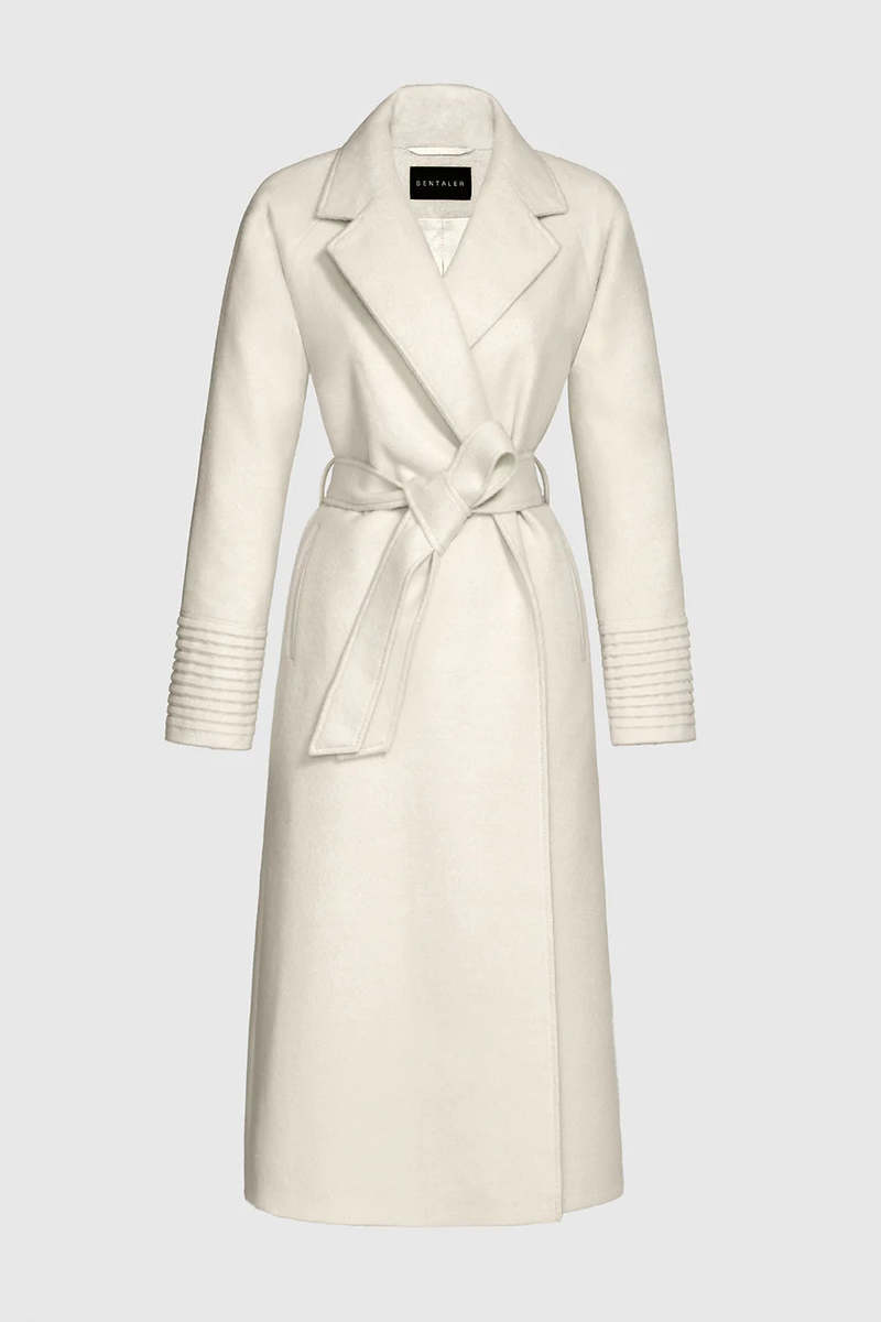 Sentaler Boucl Alpaca Long Notched Collar Wrap Coat | Garmentory