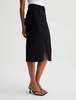 AG Jeans Denim High-Waisted Midi Tefi Skirt - Washed Black Shade - Thumbnail 2