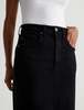 AG Jeans Denim High-Waisted Midi Tefi Skirt - Washed Black Shade - Thumbnail 3