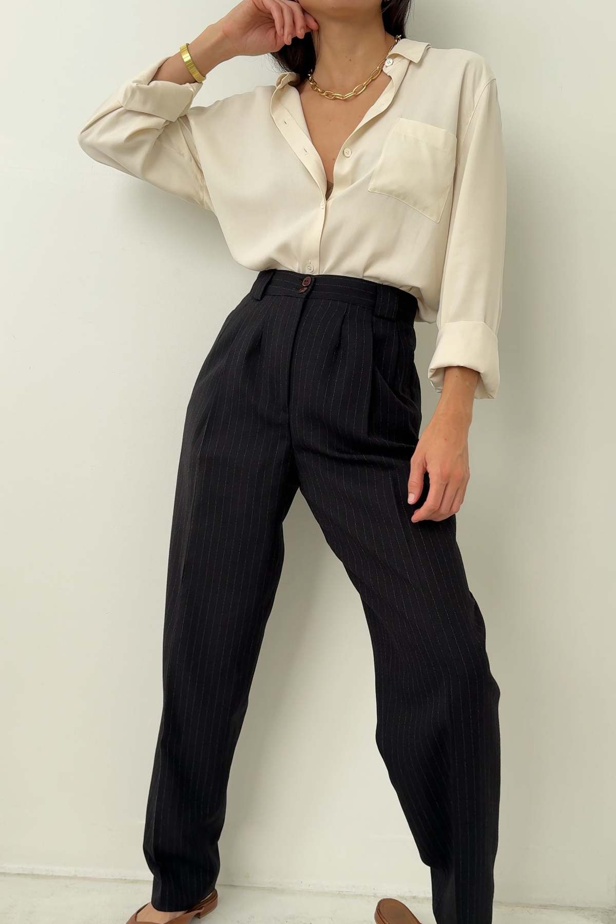 Pinstripe wool Trousers