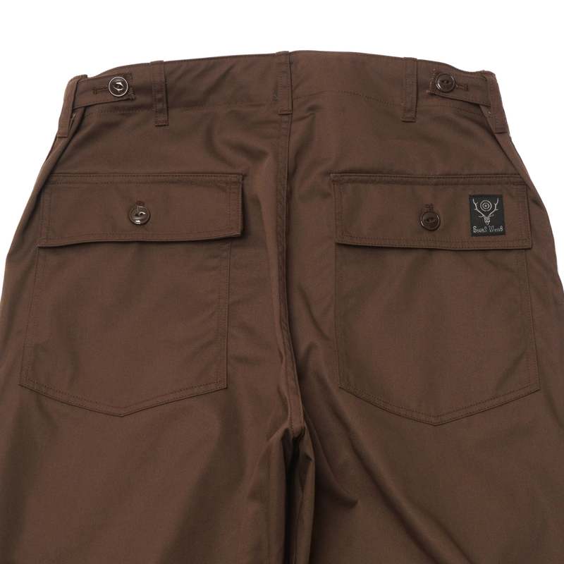 South2 West8 PE/C TWILL FATIGUE PANT - BROWN | Garmentory