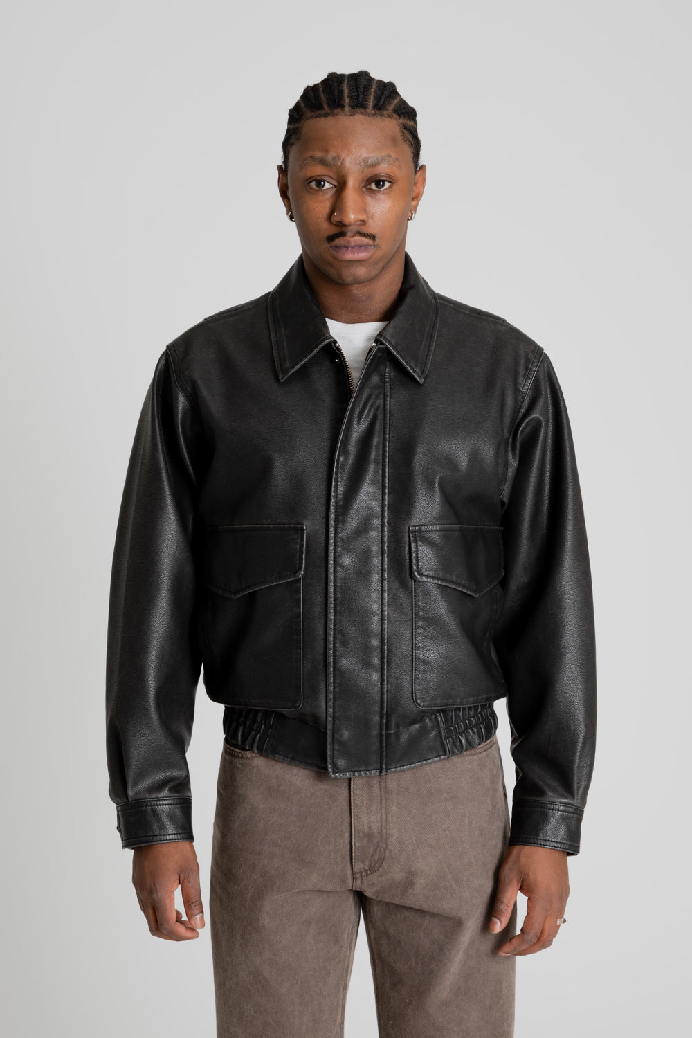 Uniform Bridge Vegan Leather A-2 Jacket - Black | Garmentory