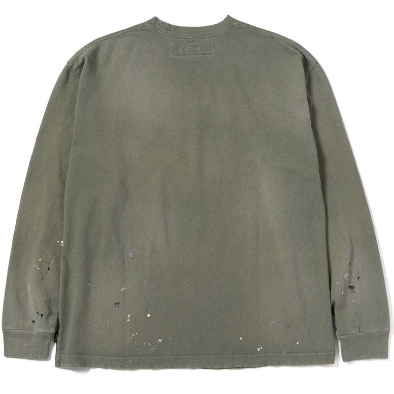 Neighborhood Damage Crewneck LS - Olive Drab | Garmentory