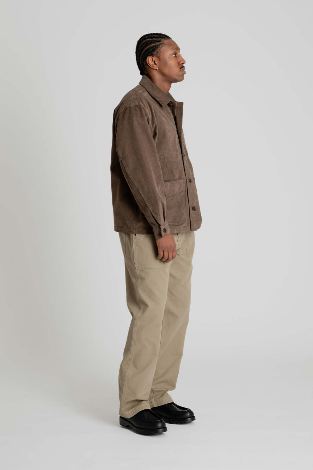 FRIZMWORKS Jungle Moleskin French Work Jacket - Brown | Garmentory
