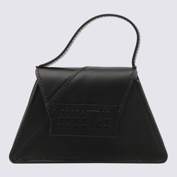 MM6 MAISON MARGIELA BLACK LEATHER NUMERIC MINI TOTE BAG | Garmentory