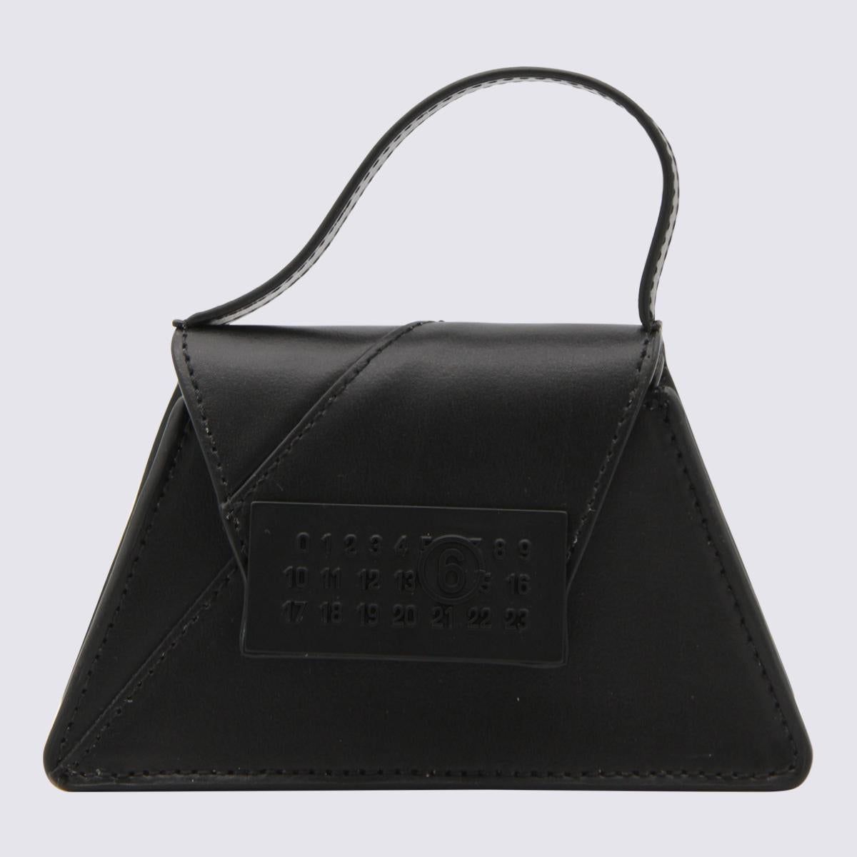 MM6 MAISON MARGIELA BLACK LEATHER NUMERIC MINI TOTE BAG | Garmentory