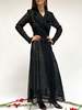 Vintage 1940s Black Lace Gown - Black - Thumbnail 7