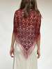 Vintage Beaded Crochet Wrap - Merlot - Thumbnail 2