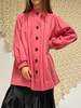 Vintage YSL Rive Gauche Taffy Wool Coat - Hot Pink - Thumbnail 1